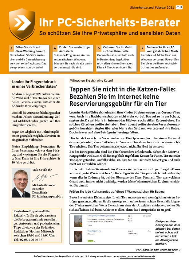 Titelbild Ausgabe  Nr. 02  | Februar 2021