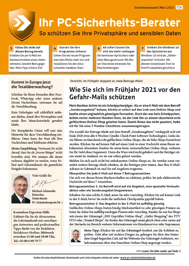 Titelbild Ausgabe  Nr. 03  | März 2021