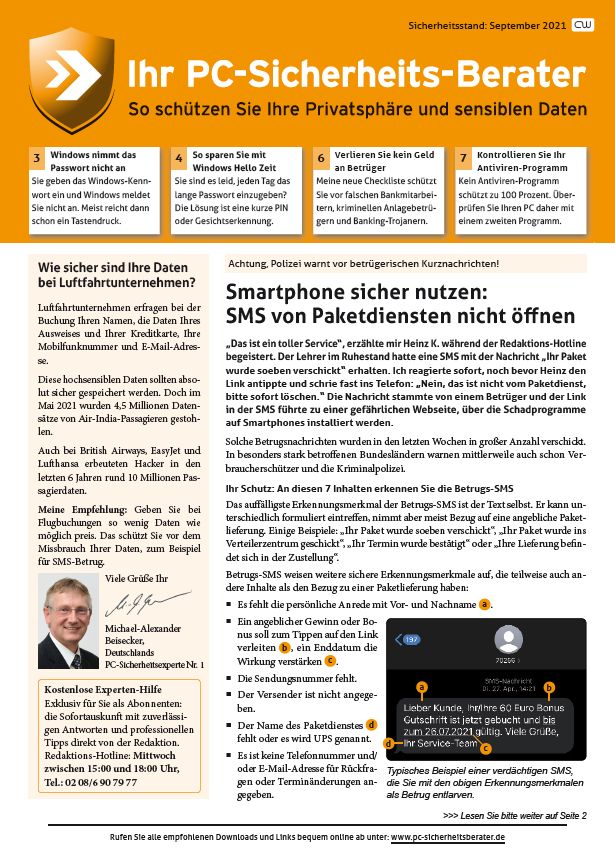 Titelbild Ausgabe  Nr. 09  | September 2021