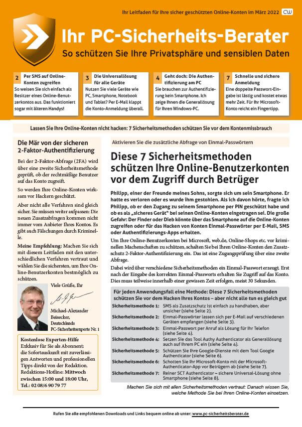 Titelbild Sonderausgabe  | März 2022