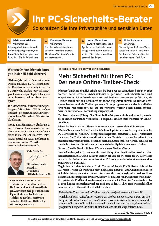 Titelbild Ausgabe  Nr. 04  | April 2022