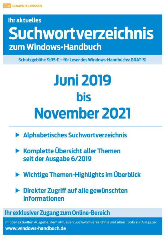 2021 – Windows-Handbuch Nr. 11 – Suchwortverzeichnis-cover