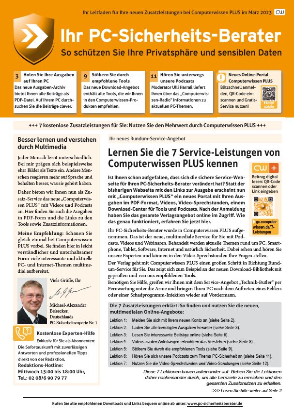 Titelbild Sonderausgabe  | März 2023