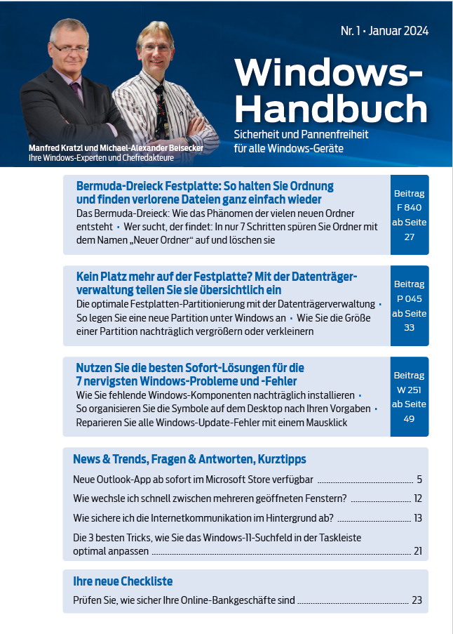 Titelbild Ausgabe  Nr. 01  | Januar 2024