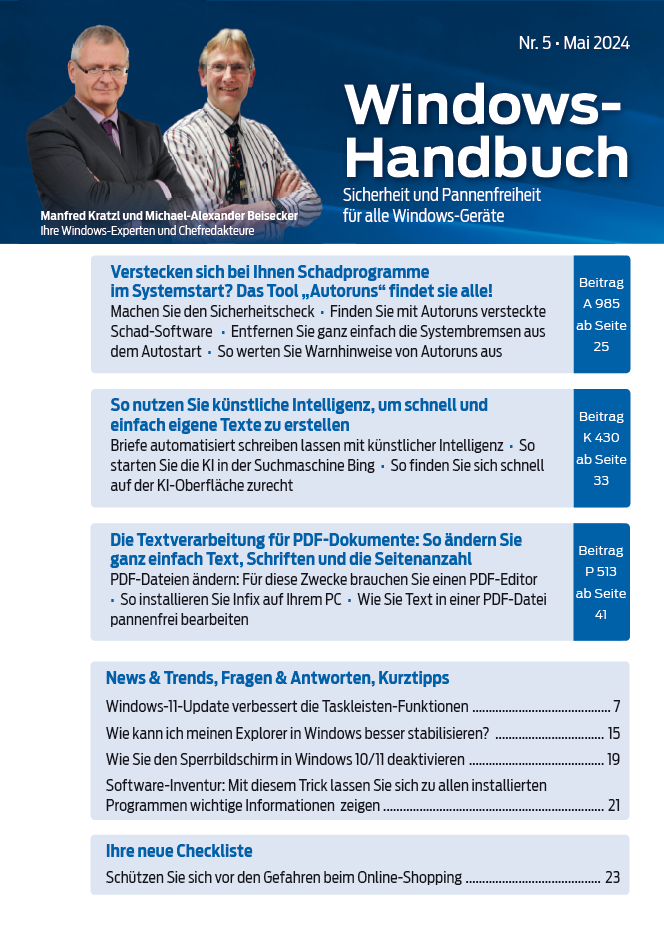 Titelbild Ausgabe  Nr. 05  | Mai 2024