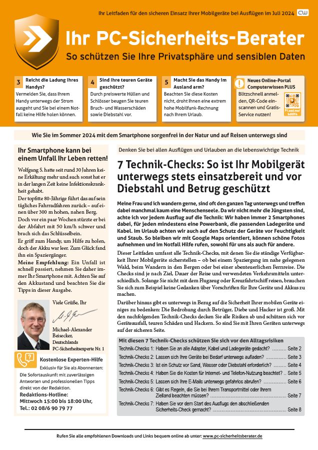 Titelbild Sonderausgabe  | Juli 2024