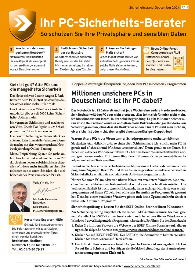 Titelbild Ausgabe  Nr. 08  | August 2024