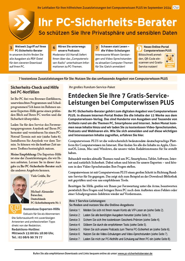 Titelbild Sonderausgabe  | September 2024
