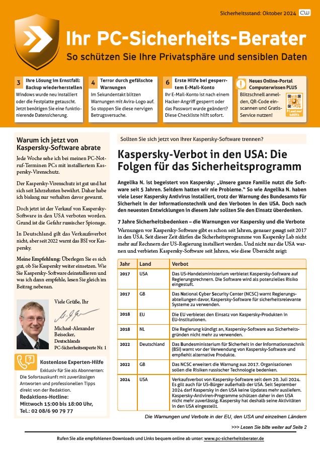 Titelbild Ausgabe  Nr. 10  | Oktober 2024