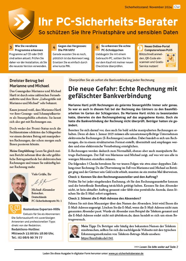 Titelbild Ausgabe  Nr. 11  | November 2024