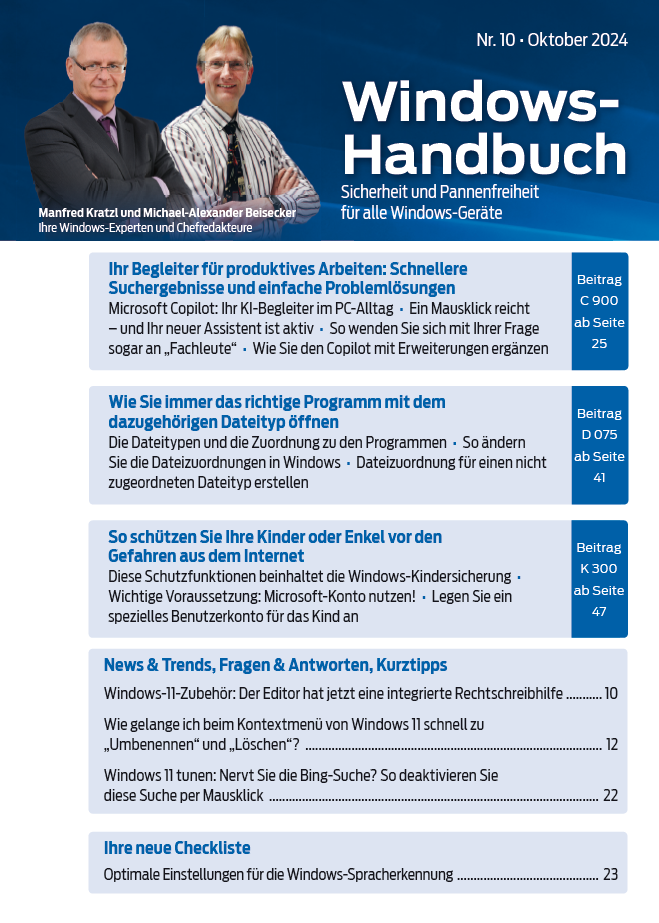 Titelbild Ausgabe  Nr. 10  | Oktober 2024
