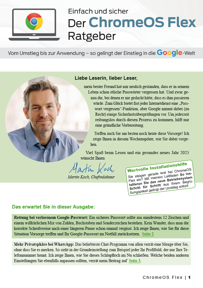 Der ChromeOS Flex Ratgeber Ausgabe 01-cover