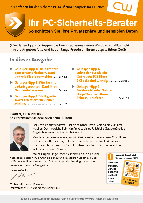 Titelbild Sonderausgabe  | Juli 2025