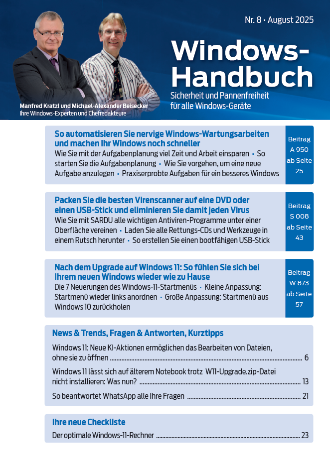 Titelbild Ausgabe  Nr. 8  | August 2025