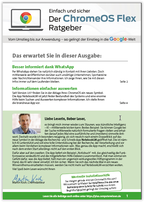 Der ChromeOS Flex Ratgeber Ausgabe 29 2025-cover