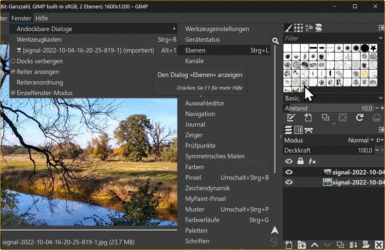„Wie funktionieren Ebenen in Gimp?“