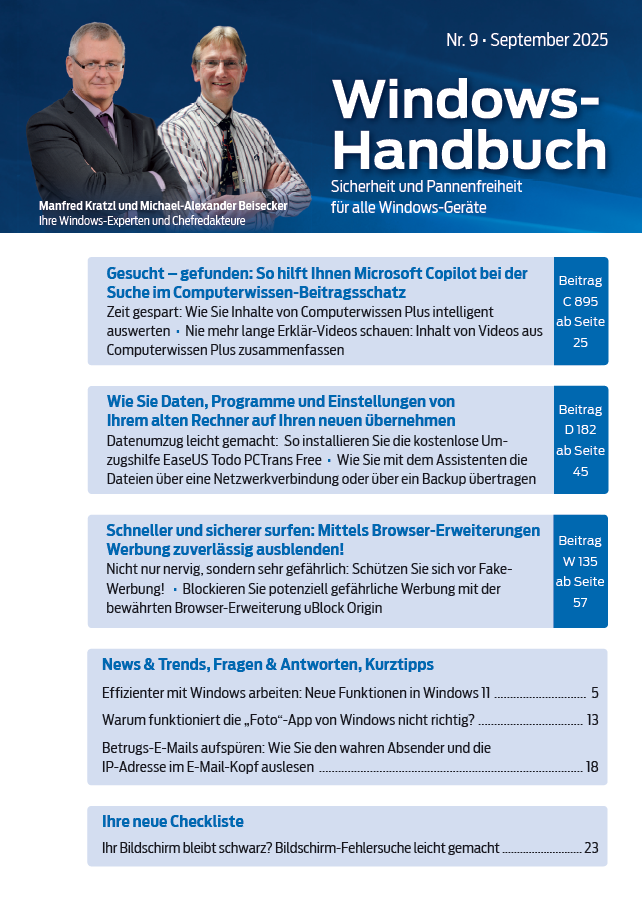 Titelbild Ausgabe  Nr. 9  | September 2025