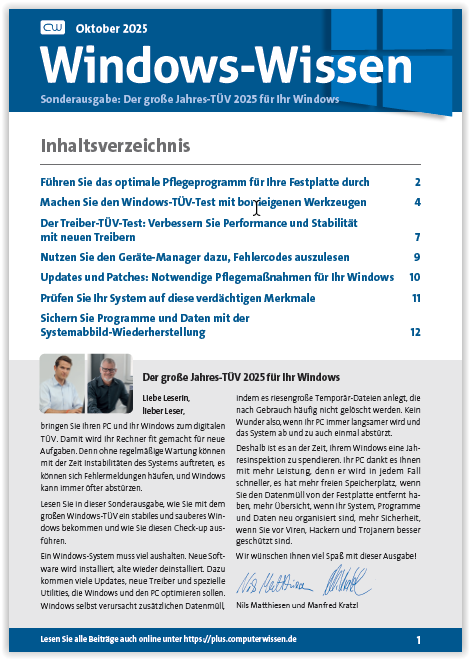 Titelbild Sonderausgabe  | Oktober 2025