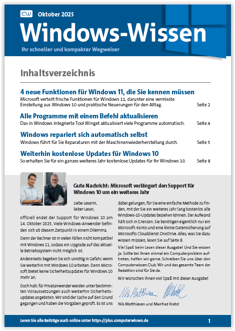 Titelbild Ausgabe  Nr. 10  | Oktober 2025