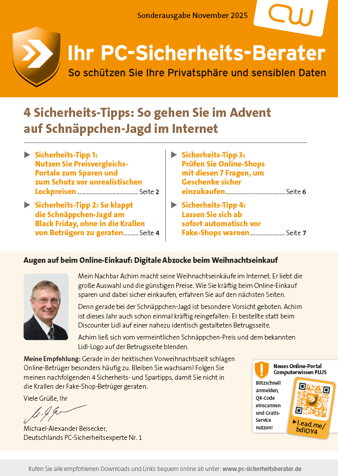 Titelbild Sonderausgabe  | November 2025