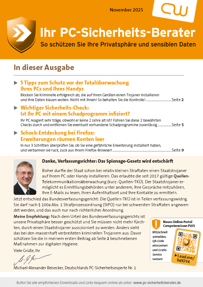 Titelbild Ausgabe  Nr. 11  | November 2025