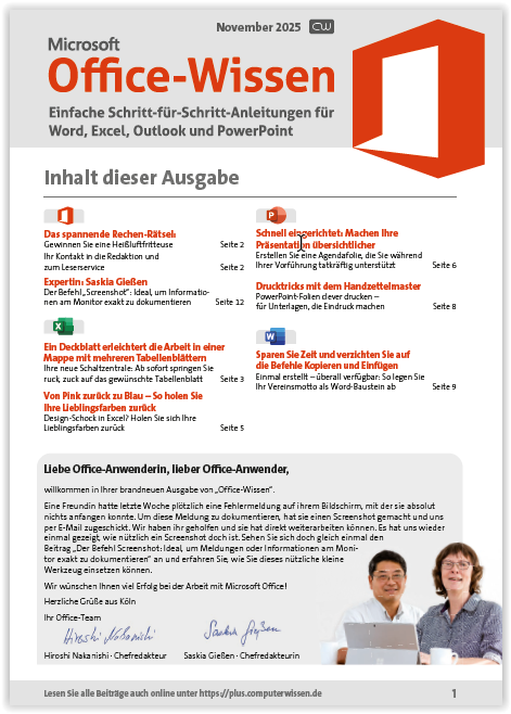 Titelbild Ausgabe  Nr. 11  | November 2025