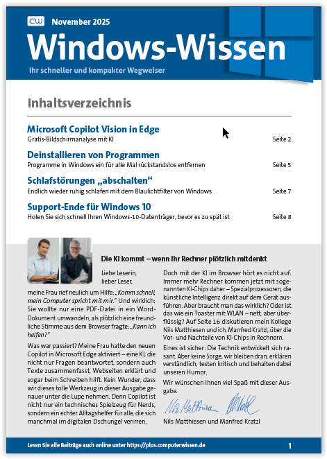 Titelbild Ausgabe  Nr. 11  | November 2025