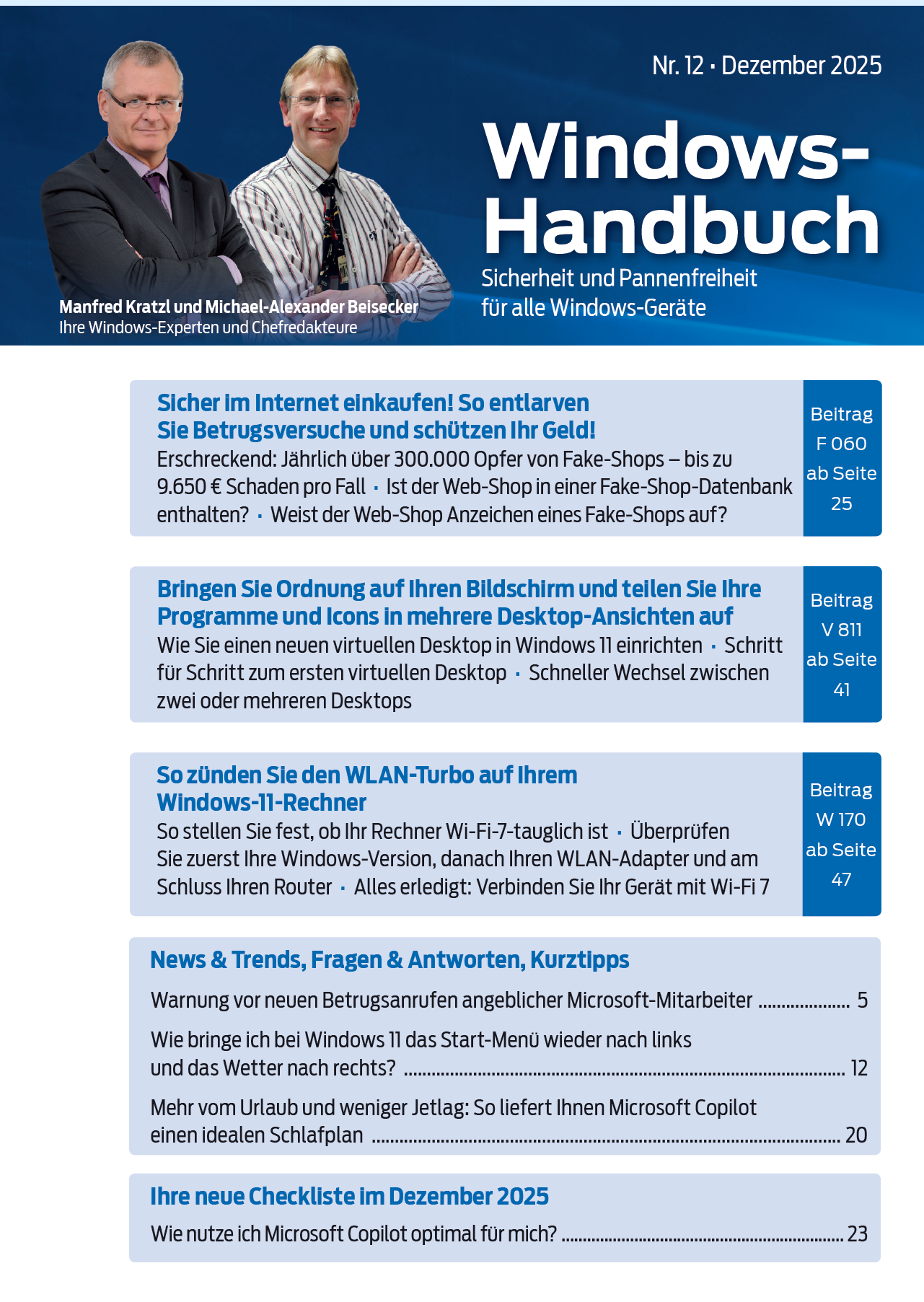 Titelbild Ausgabe  Nr. 12  | Dezember 2025