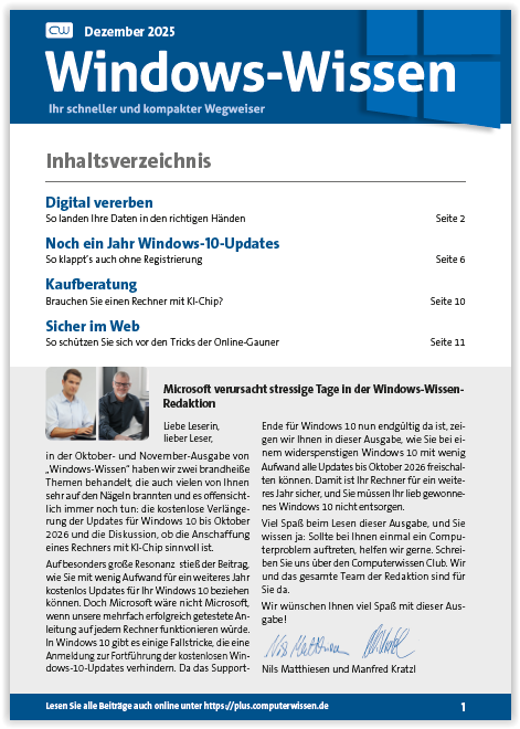 Titelbild Ausgabe  Nr. 12  | Dezember 2025