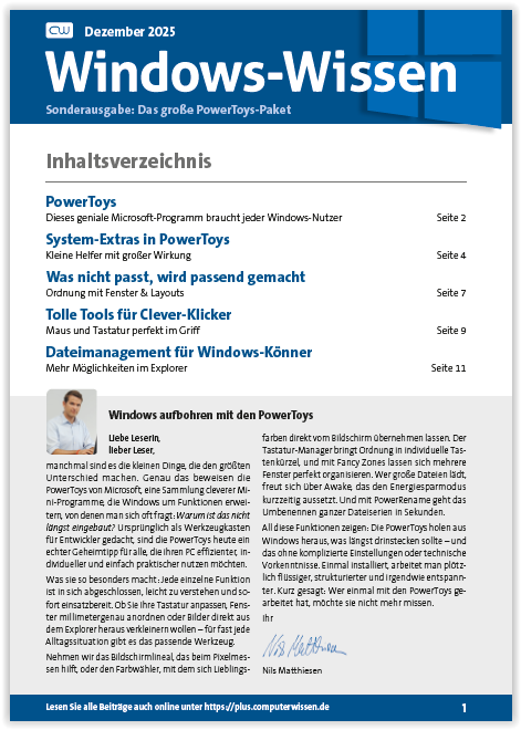 Titelbild Sonderausgabe  | Dezember 2025