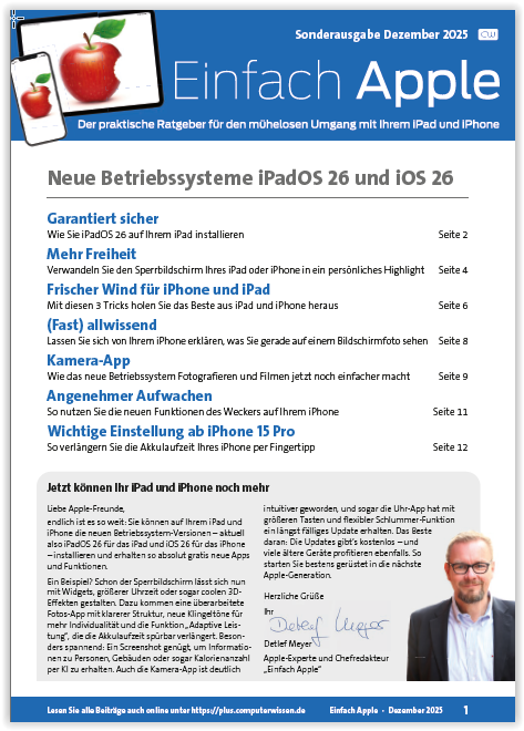 Titelbild Sonderausgabe  | Dezember 2025