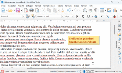Heben Sie wichtige Hinweise mit einem markanten Textrahmen hervor