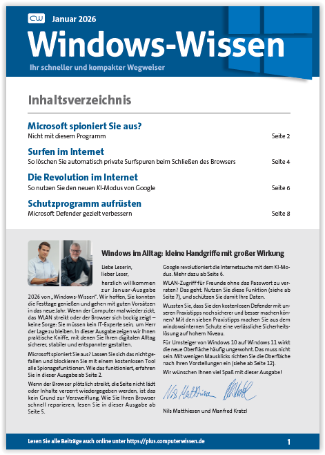Titelbild Ausgabe  Nr. 01  | Januar 2026