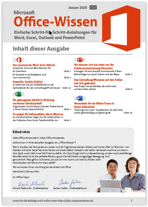 Titelbild Ausgabe  Nr. 01  | Januar 2026