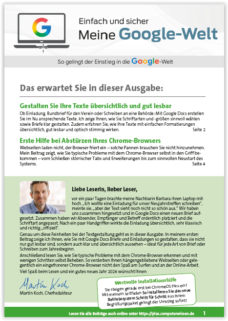 Der ChromeOS Flex Ratgeber Ausgabe 01 2026-cover