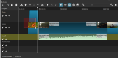 So bleibt Ihre Szene in Shotcut zusammen