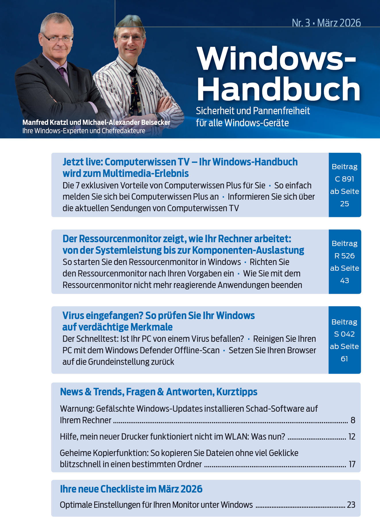 Titelbild Ausgabe  Nr. 3  | März 2026