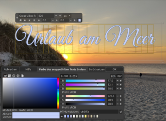 Mit GIMP finden Sie im Handumdrehen die perfekte Schriftfarbe für Ihr Foto