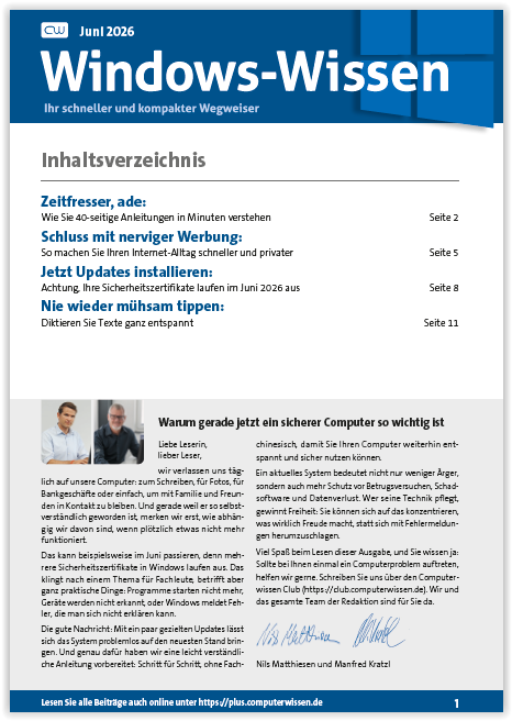 Titelbild Ausgabe  Nr. 06  | Juni 2026