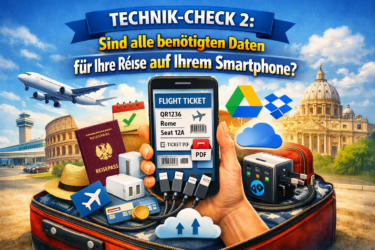 Technik-Check 2: Sind alle benötigten Daten für die Reise auf Ihrem Smartphone?