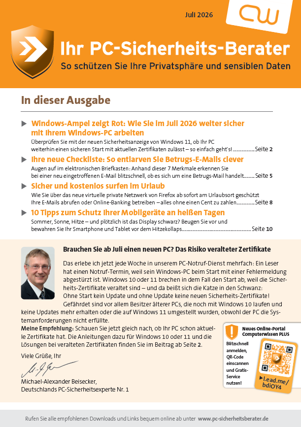 Titelbild Ausgabe  Nr. 7  | Juli 2026
