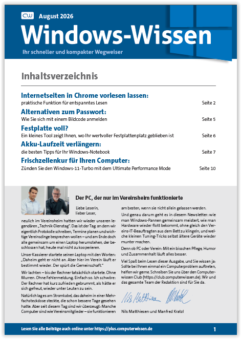 Titelbild Ausgabe  Nr. 08  | August 2026