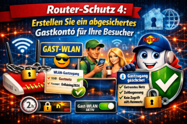 Router-Schutz 4: Erstellen Sie ein abgesichertes Gastkonto für Ihre Besucher