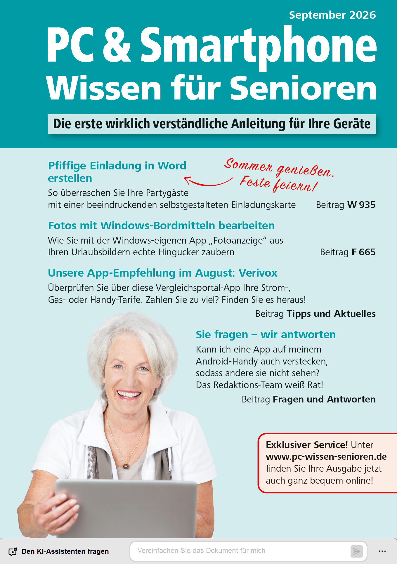 Titelbild Ausgabe  Nr. 9  | September 2026