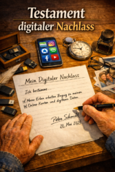 Testament zum digitalen Nachlass: Schreiben Sie Ihre Wünsche handschriftlich auf