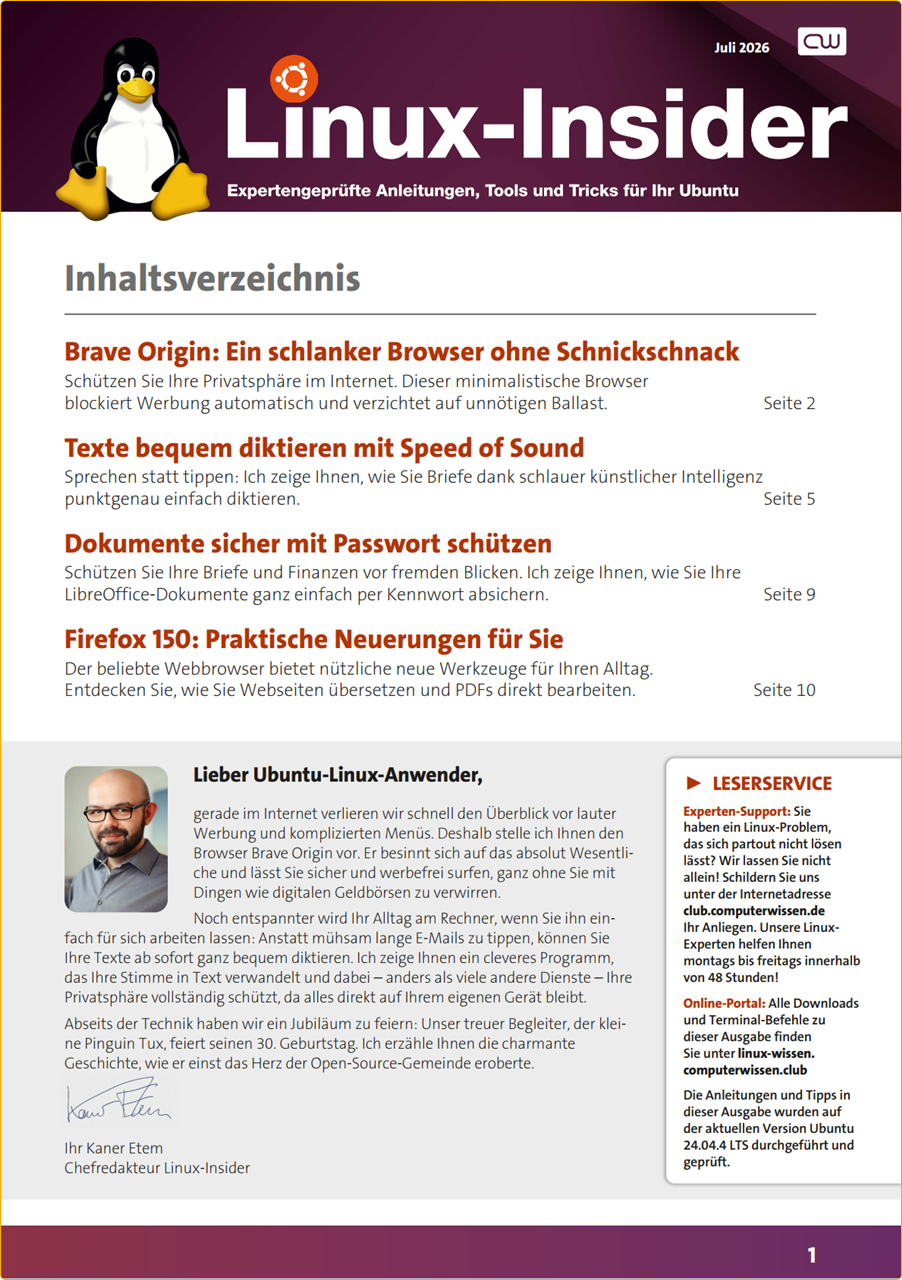 Titelbild Ausgabe  Nr. 10  | Juli 2026