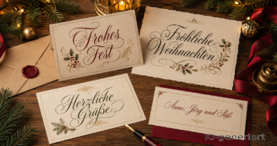 Weihnachtsgruß mit Wow-Effekt: Kostenlose Schmuckschriften für Ihre Weihnachtspost