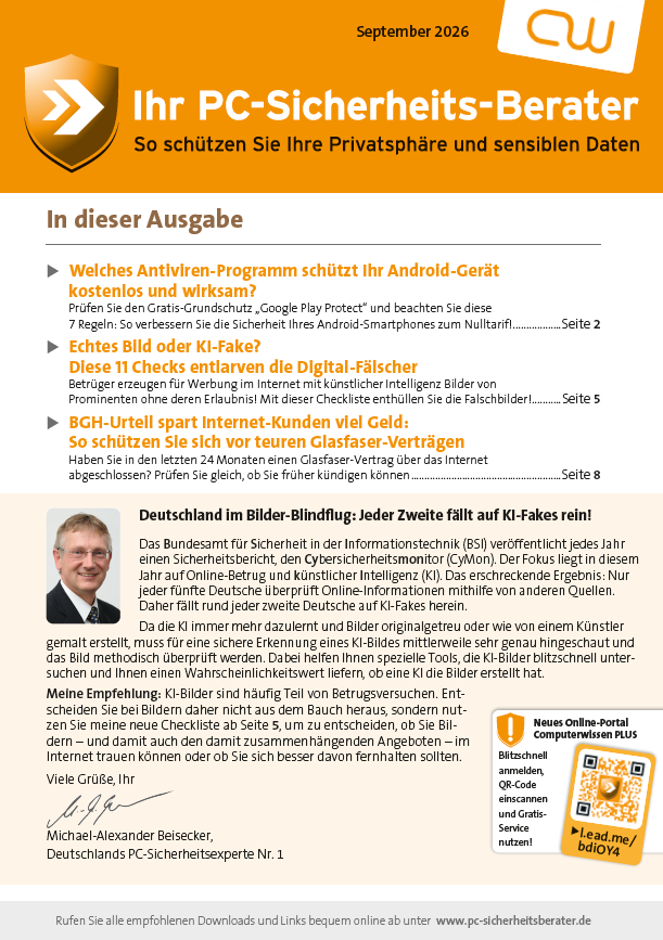 Titelbild Ausgabe  Nr. 9  | September 2026