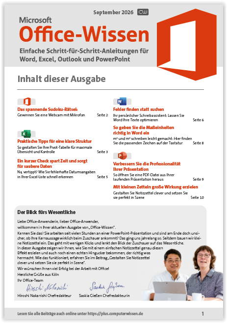 Titelbild Ausgabe  Nr. 09  | September 2026