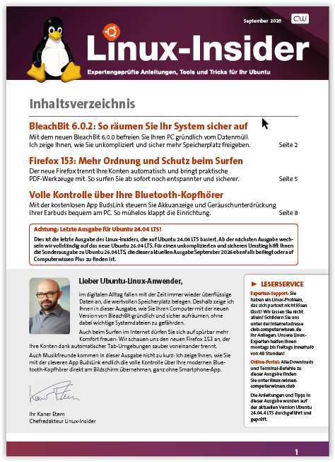 Titelbild Ausgabe  Nr. 13  | September 2026